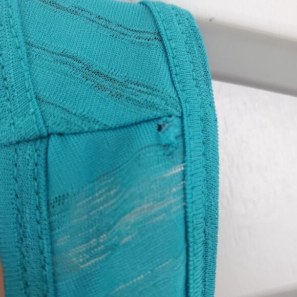 Nike Sheer Striping Tank Top Racerback Blue Workout Running Womens M Dri Fit - Picture 5 of 11